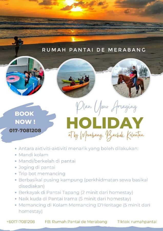 Rumah Pantai De Merabang Bachok Eksteriør bilde